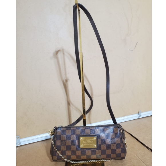LOUIS VUITTON Damier Ebene Eva Clutch/Crossbody Bag - Picture 9 of 14